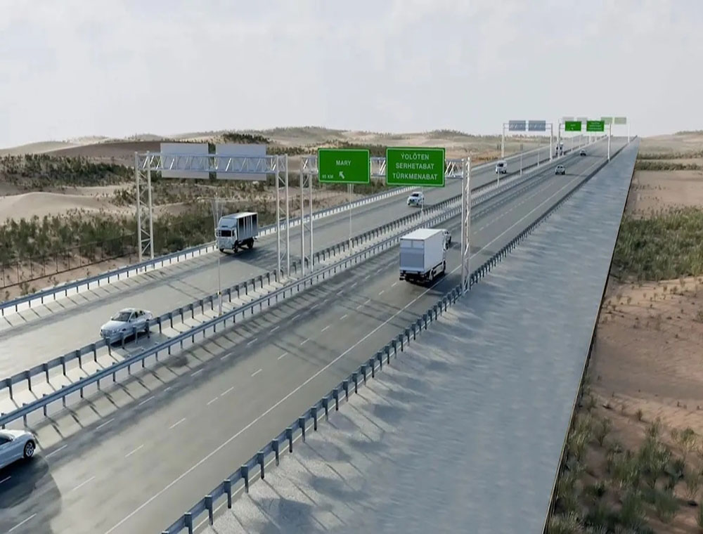 Ýokary tizlikli Aşgabat — Türkmenabat ýolunyň gurluşygy ýokary depginde alnyp barylýar
